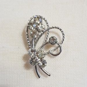 Brooch Rhinestones and Silver